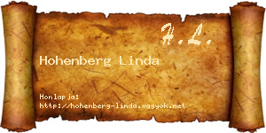 Hohenberg Linda névjegykártya